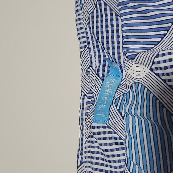 J. McLaughlin Blue Geometric Straight Leg Leggings L - Picture 2 of 13